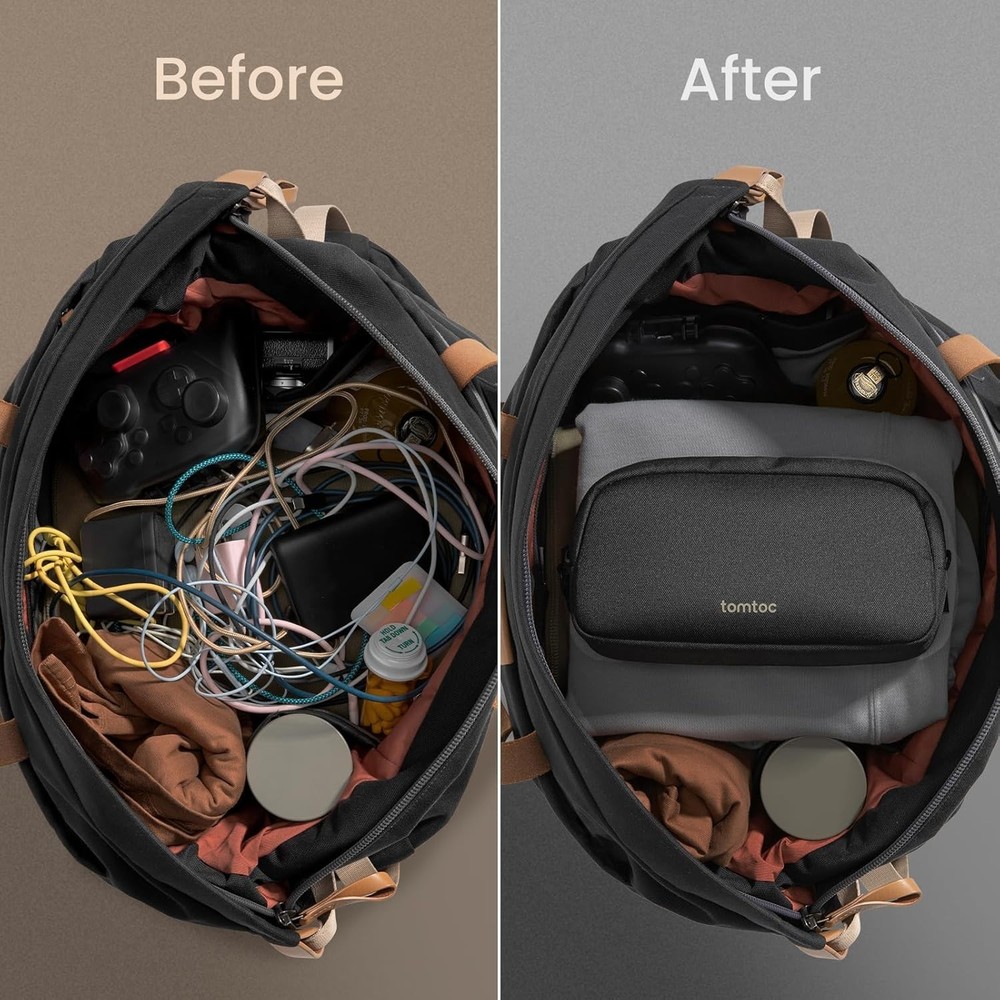 Small Portable Electronics Organizer - Compact Pouch for Travel Essentials