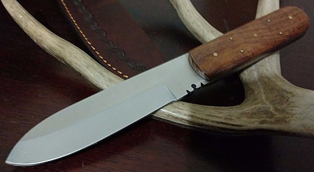 Bushcraft Heavy Duty Fixed Blade Kephart Utility Knife with Leather Sheath - NEW