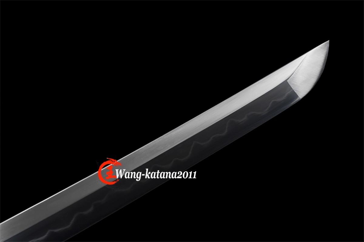 Full Tang Sharp Japanese Samurai Katana Sword T10 Clay Tempered Brass Fittings