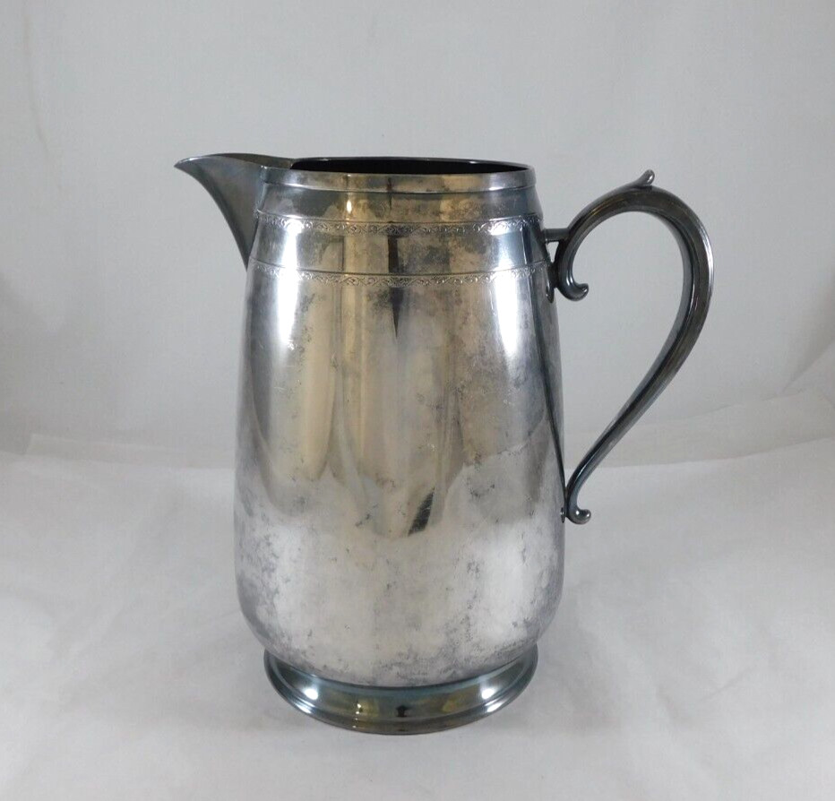 Vintage Portsmouth Silver Plate Pitcher 8"