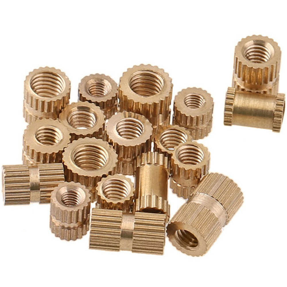 M4 Outer Diameter 5mm/6mm Brass Knurled Nuts Threaded Round Insert Embedded Nuts