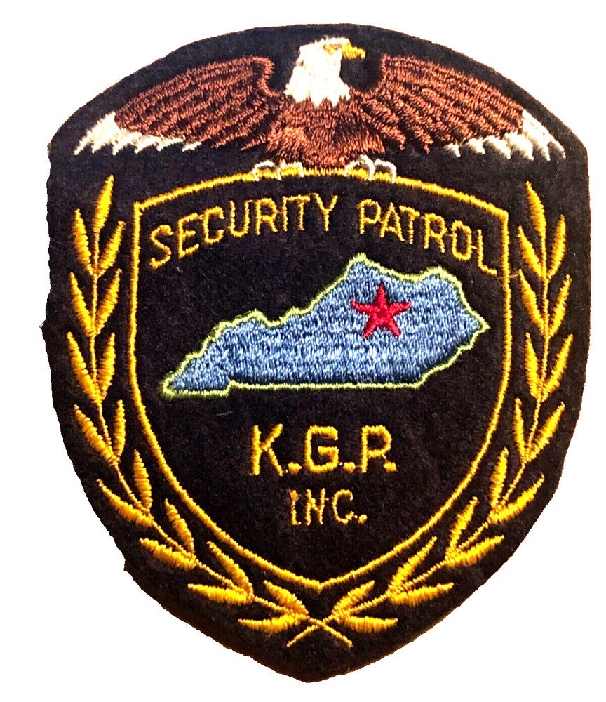 RARE Security Patrol Patch - K.G.P. Inc. Virginia