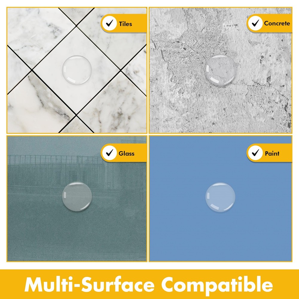 AFFIXERS Clear Door Stoppers for Wall – Self Medium -2" (6 Pack),