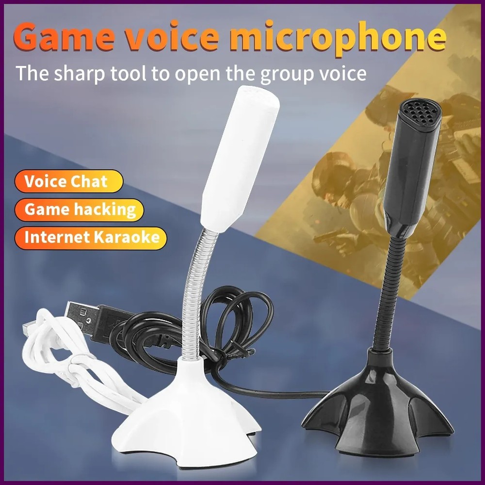 Adjustable USB Laptop Microphone Mini Studio Speech Microphone Stand Mic