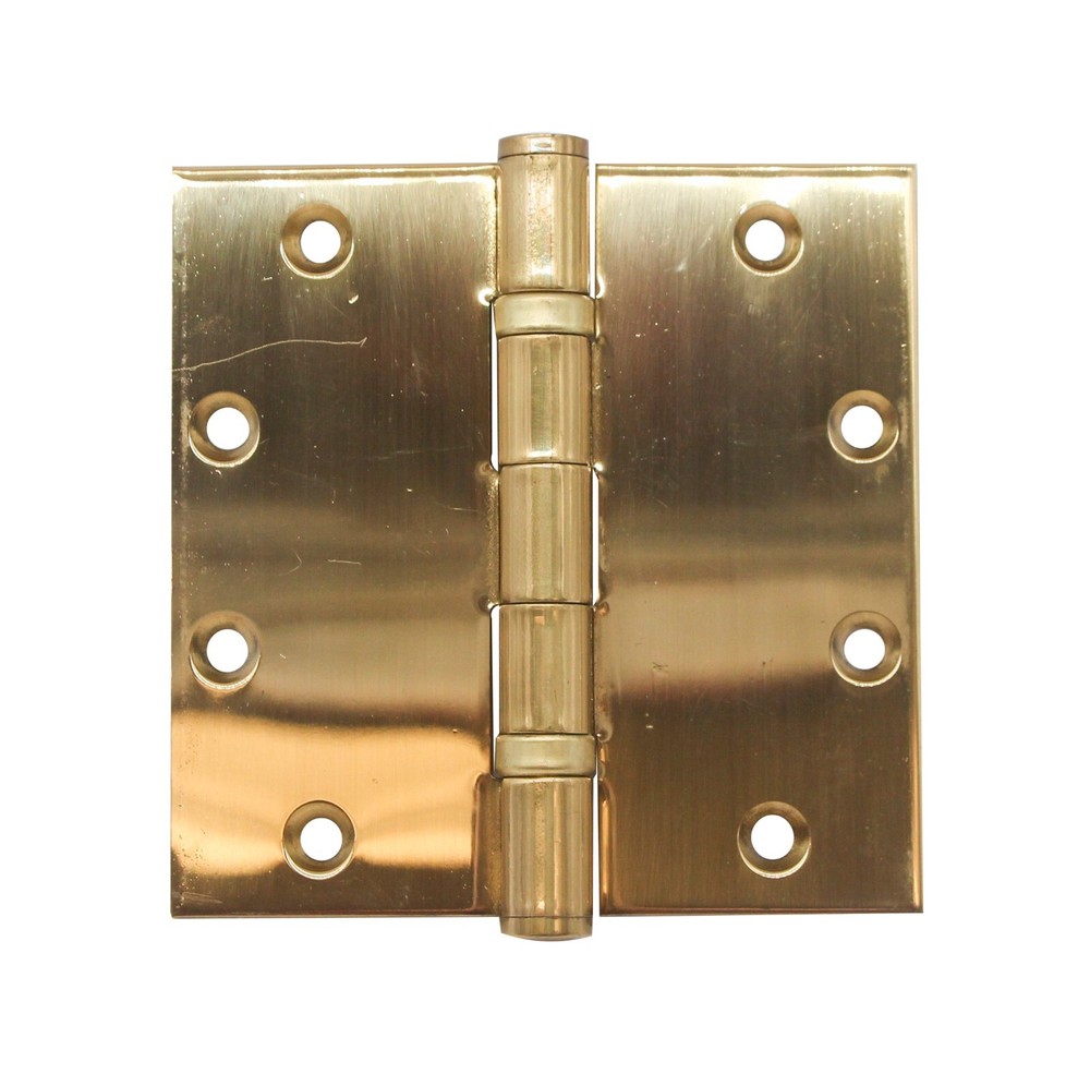 Vintage Parker Brass Button Tip Butt 5 x 5 Door Hinge