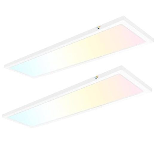 1x4 FT LED Flat Panel Selectable CCT Flush Mount 1x4 FT-2 White