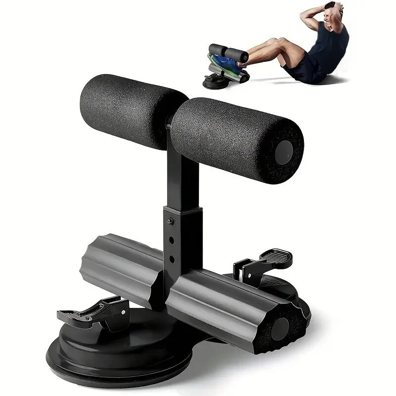 Portable Exercise Adjustable Suction Cup Sit Up Bar Floor Abs Assistant Device