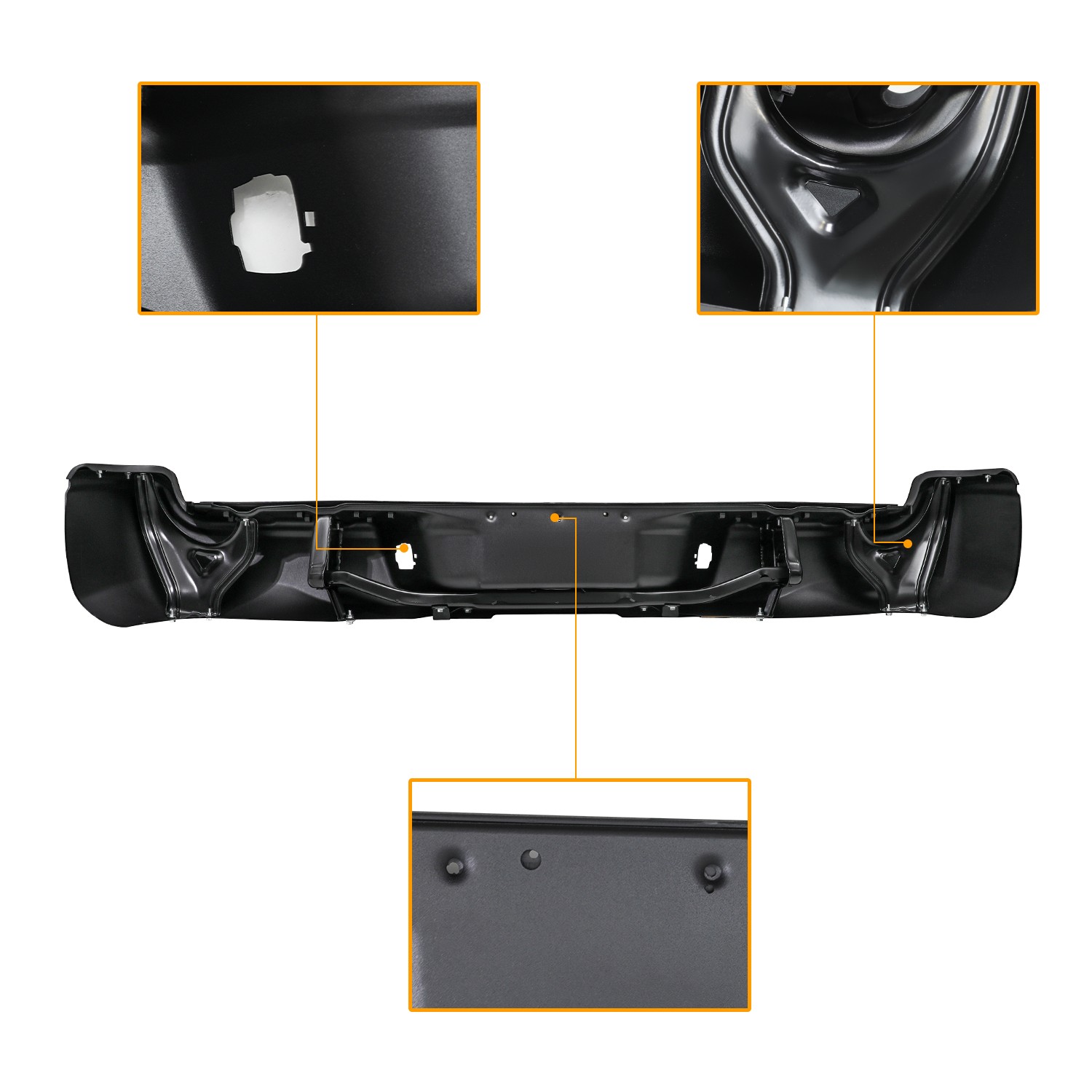 Black For 2005-2015 Toyota Tacoma Pickup Rear Step Bumper Assemblys 05-15