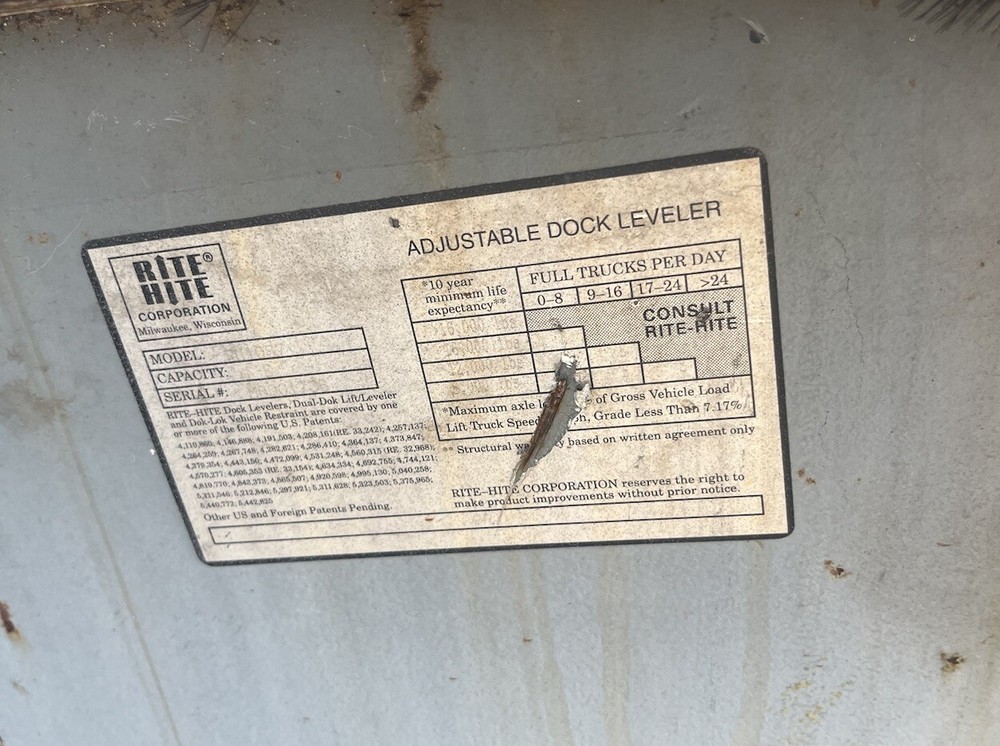 Rite Hite DOCK LEVELER Loading dock plate, ramp