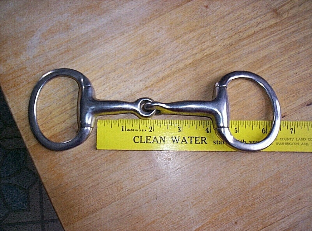Gently Used Stainless Eggbutt Snaffle Bit 4" Mouth