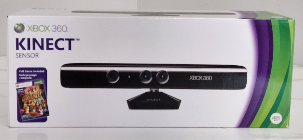Microsoft Xbox 360 Kinect Motion Sensor Bar + Kinect Adventures New Sealed