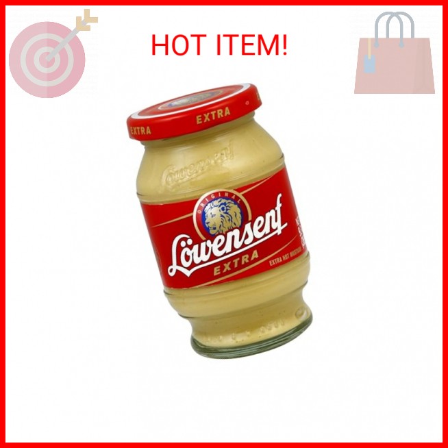 Lowensenf Mustard German Extra Hot, 9.3 oz
