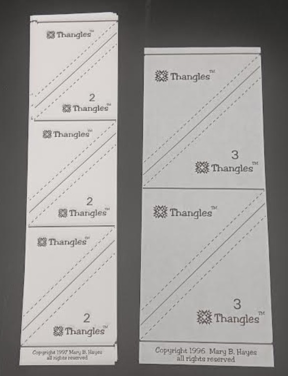 "Thangles" Easy~Half Square Triangle For Beginner Tear Away Template~Quilting
