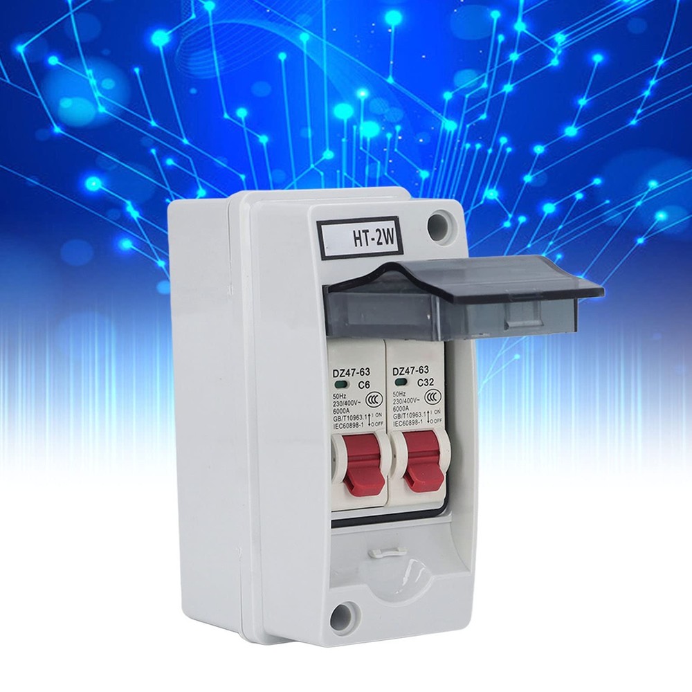 2 Way Distribution Box Circuit Breakers with Waterproof Distribution Case Dis...