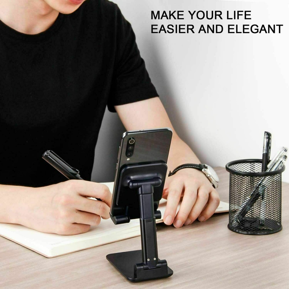 Cell Phone Stand Tablet Mount Fordable Desktop Holder Cradle Dock Mobile iPhone
