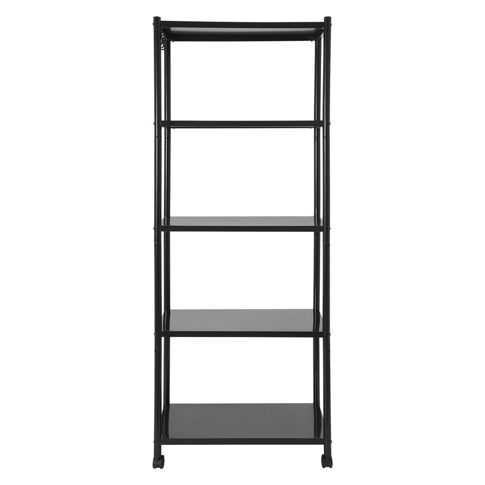 Adjustable Kitchen Storage Shelf With Wheels 5-tier Shelving Rack Storage Rack