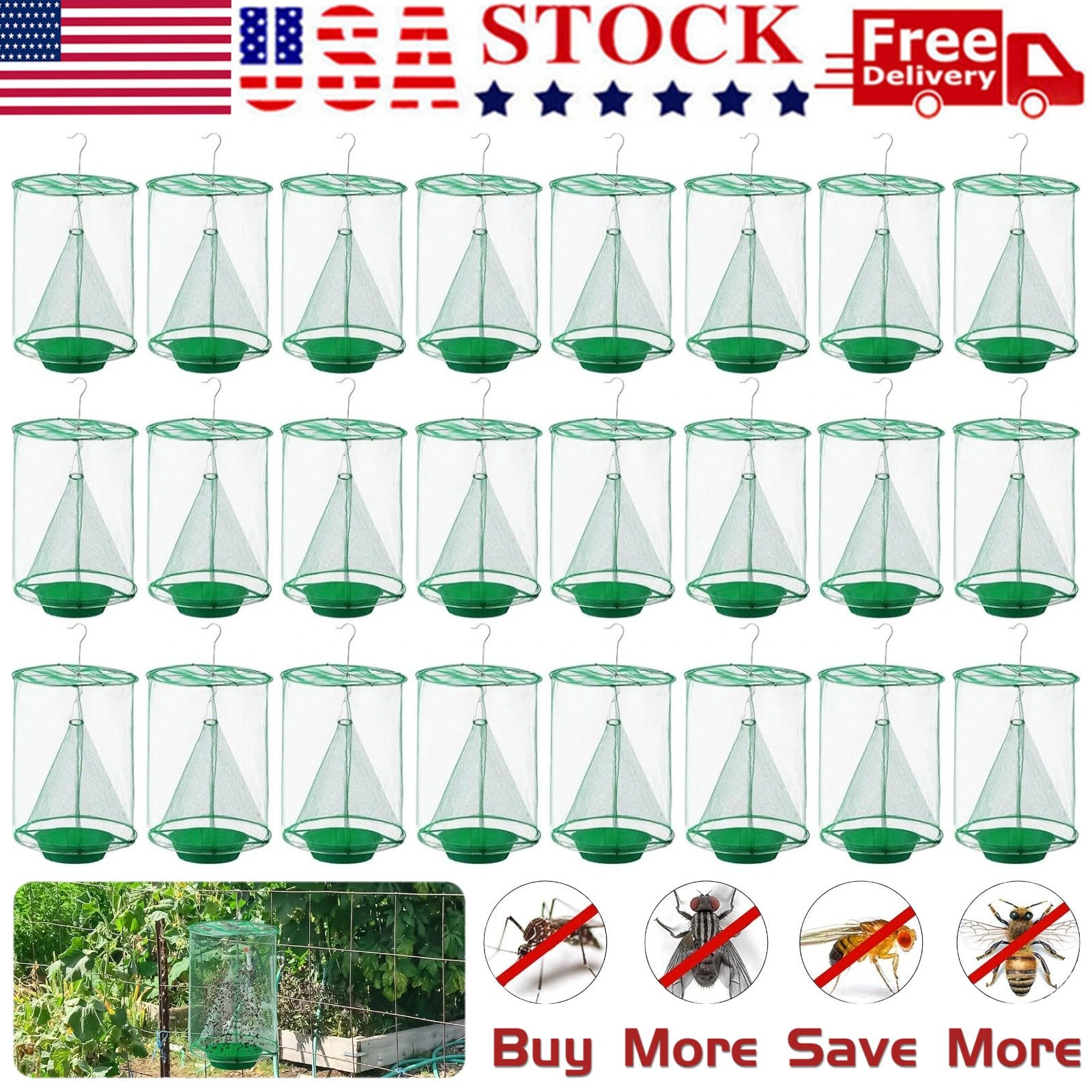 The Ranch Fly Trap Reusable Outdoor Fly Trap Killer Catcher Pest Bug Catch Lot