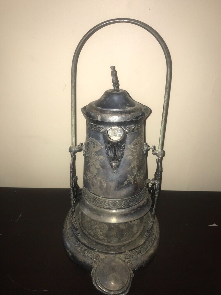 Antique Victorian Era Hartford Silver Plate Water Server