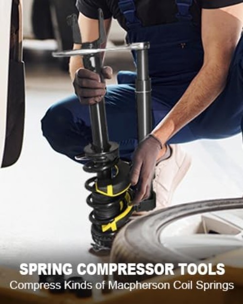 Macpherson Strut Spring Compressor Kit Interchangeable Fork Coil Extractor To...