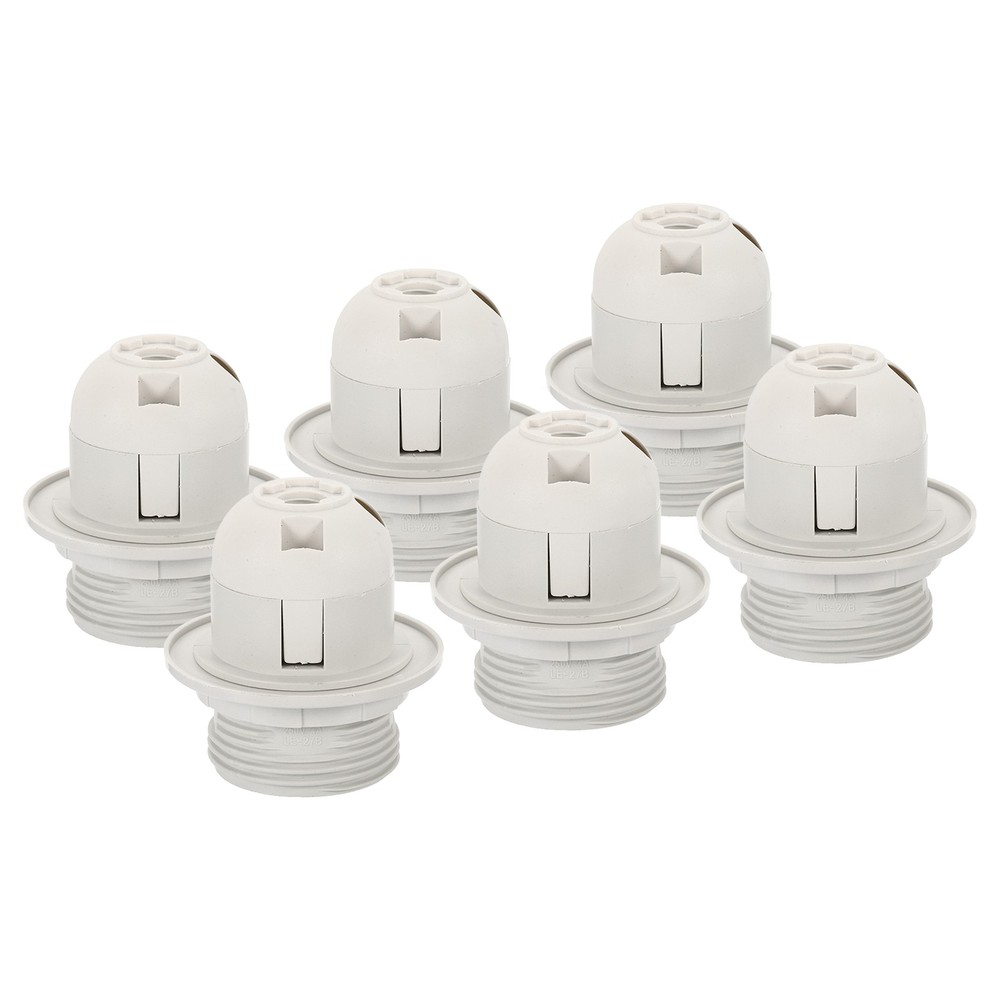 10Pcs E26/E27 Bulb Socket 58x39mm Screw Thread 24mm LED Lamp Holder White