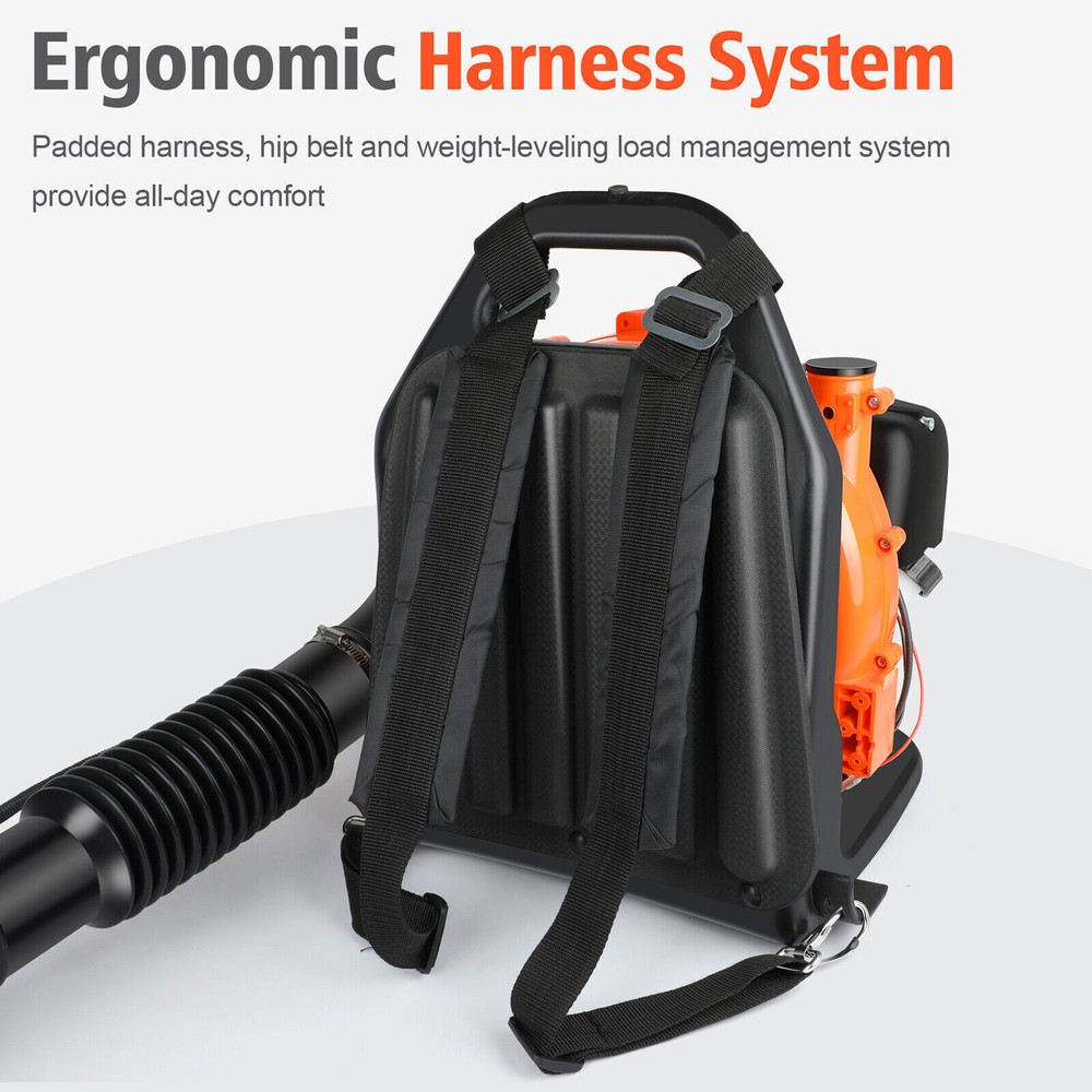 Powerful Backpack Blower Gas Leaf Blower 43cc 2-Stroke 665CFM 280MPH