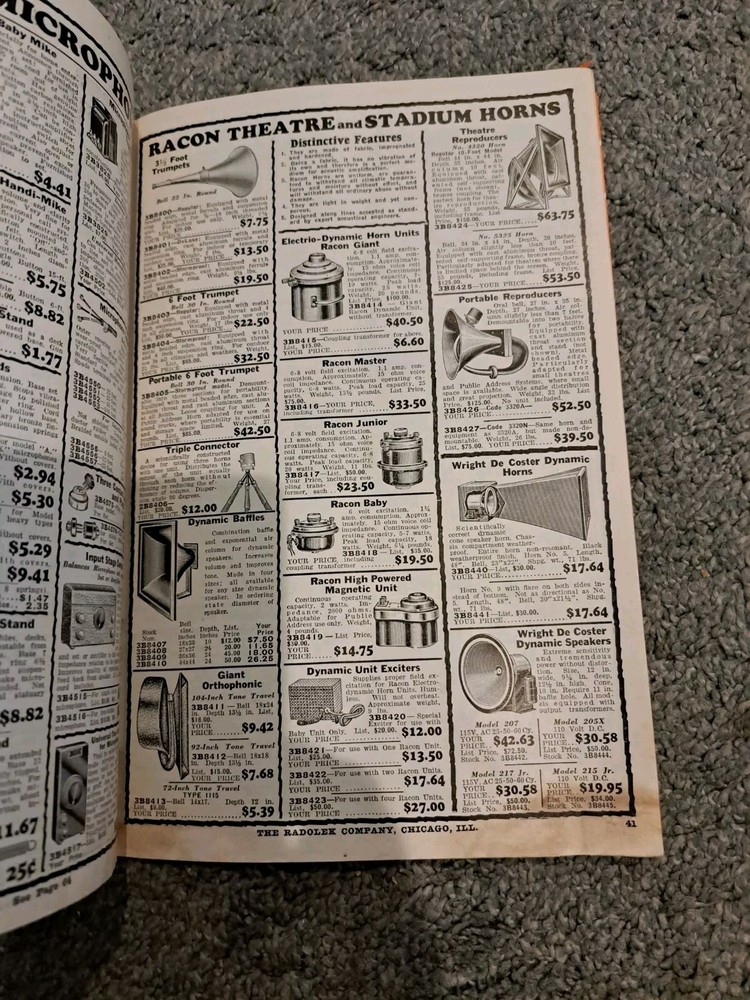 Vintage 1932 Radolek Radio Catalog Electronics