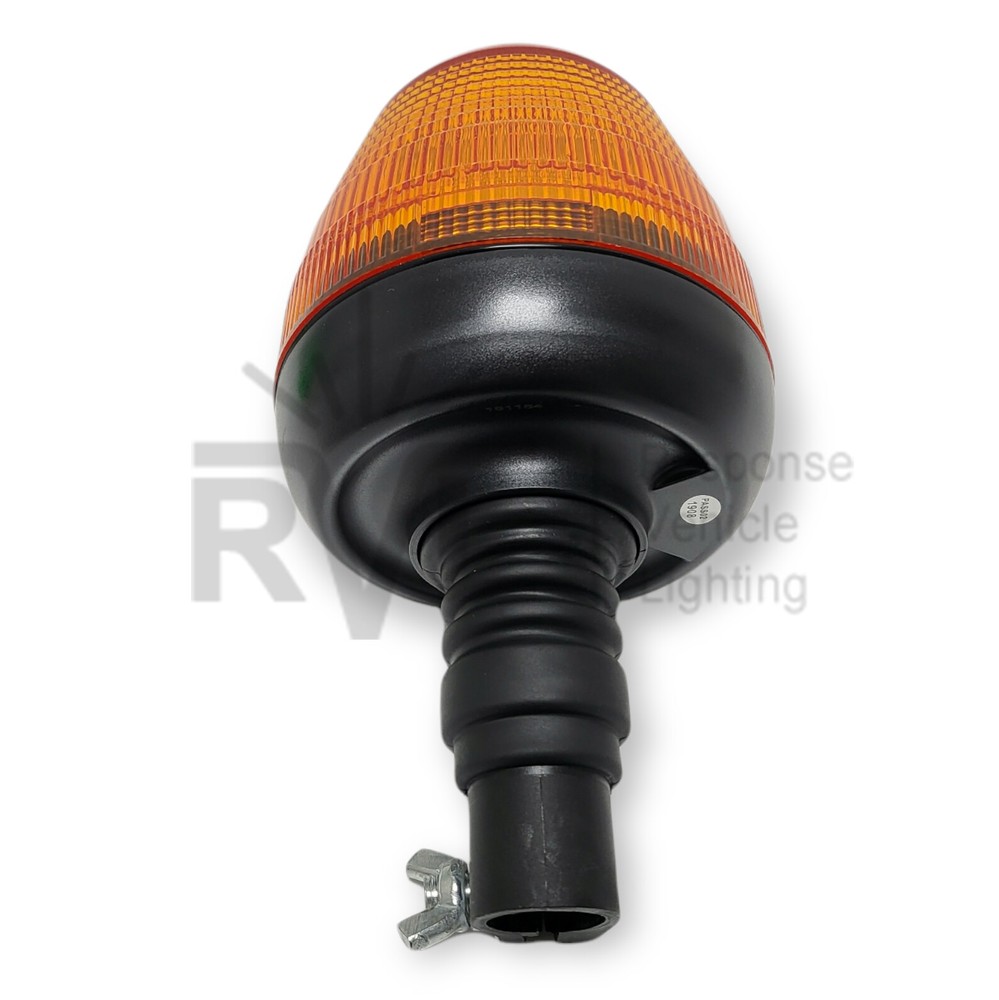LED Rotating Flashing Amber Beacon Flexible DIN Pole Mount Tractor Warning Light