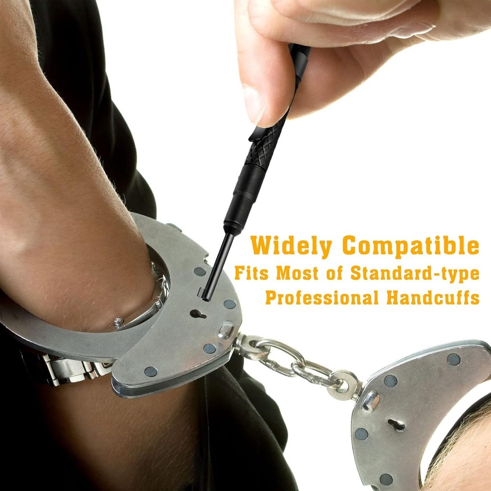 Quick-Access Oversize Handcuff Key - Textured Grip, 4" Durable Tactical Tool