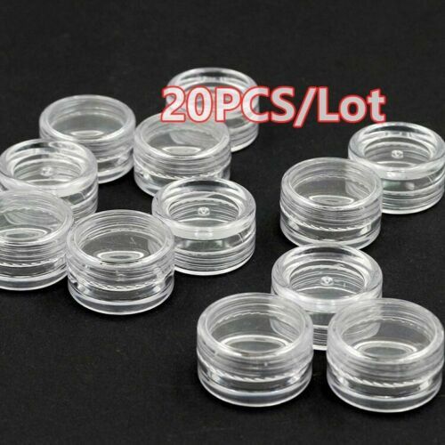 20pcs/Lot 3 Gram Empty Bottles Clear Plastic Sample Cream Makeup Container Jar