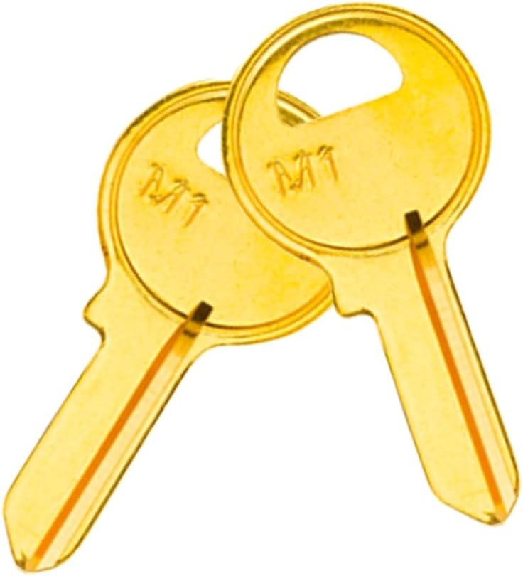 Brass Finish Key Blanks, M1 (MA1) Uncut Blank Keys, Pack of 50 Keys