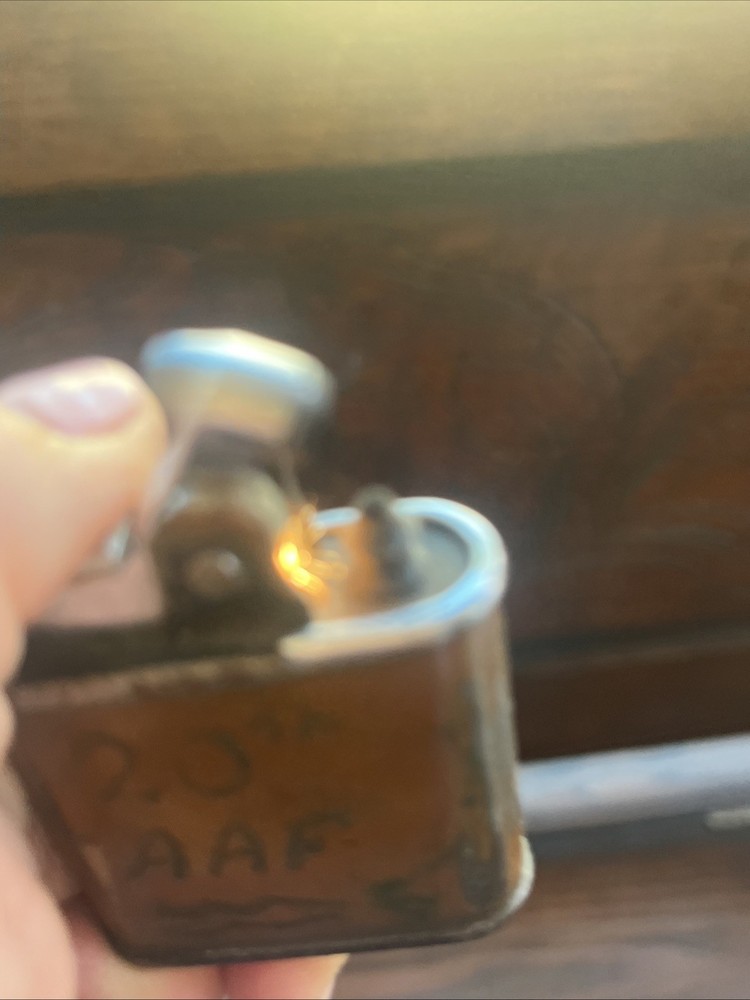 Ronson Lighter Marked 20th AAF and initials JAB Still Sparks (ESTATE MILITARA)