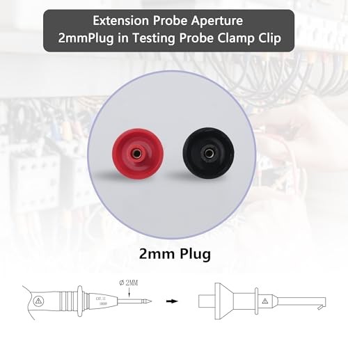 XLLForce 2Pcs Test Hooks Clips, Multimeter Leads Hooks,Multimeter Gray