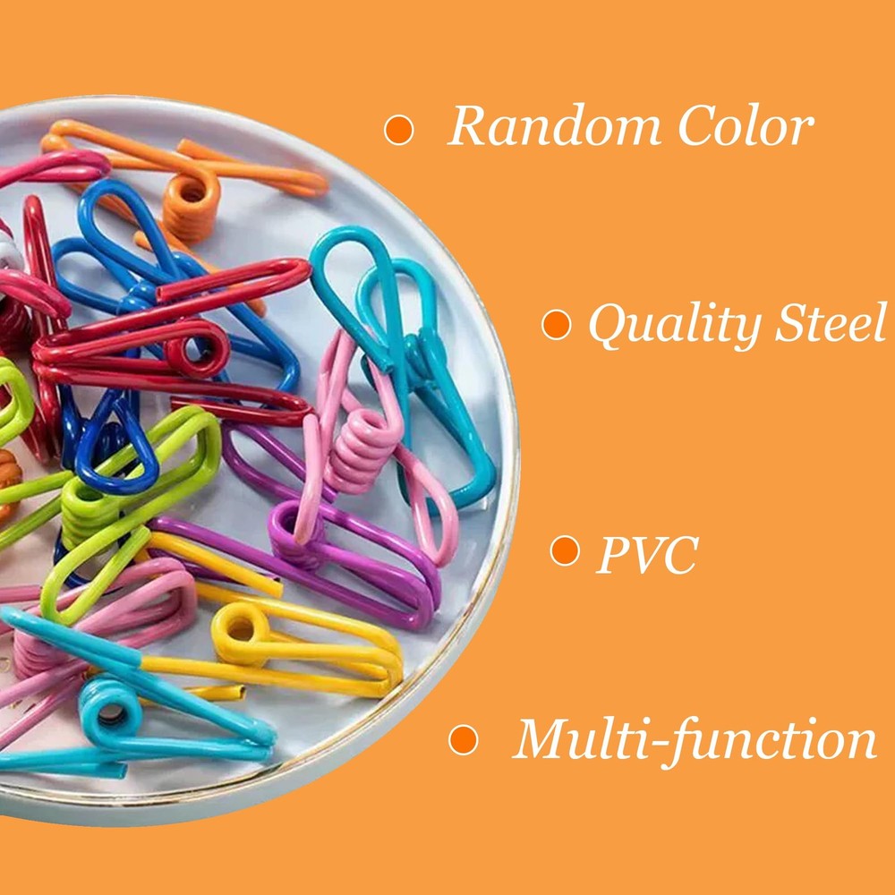 45 Pcs Chip Clips - 2 Inch Random Multi-Colored Waterproof 45 Pcs, Colorful