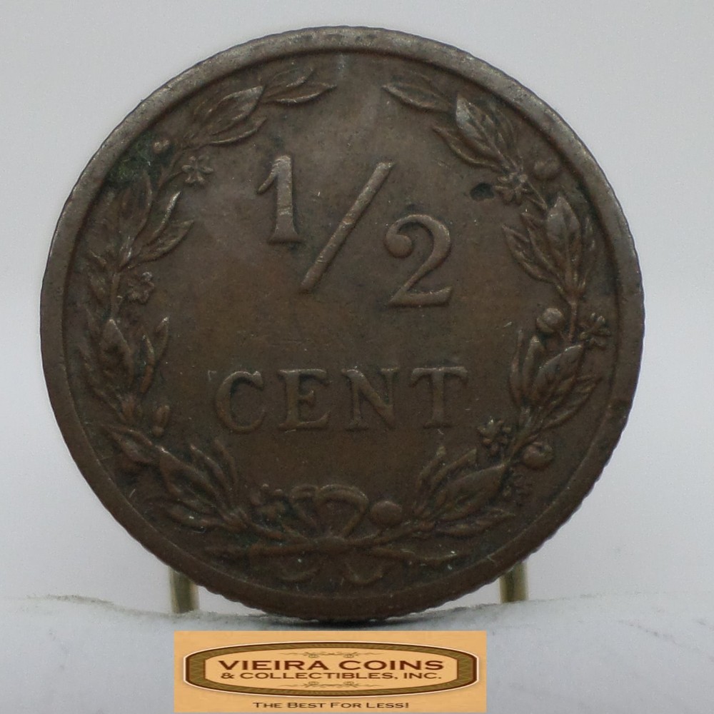 1906 Netherlands 1/2 Cent - #C57376NQ