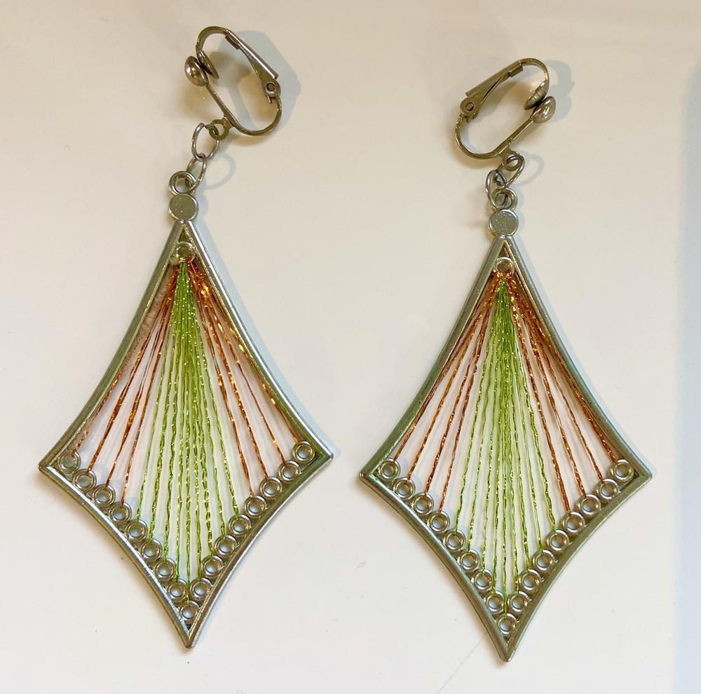 Threaded Boho Clip On Earrings
