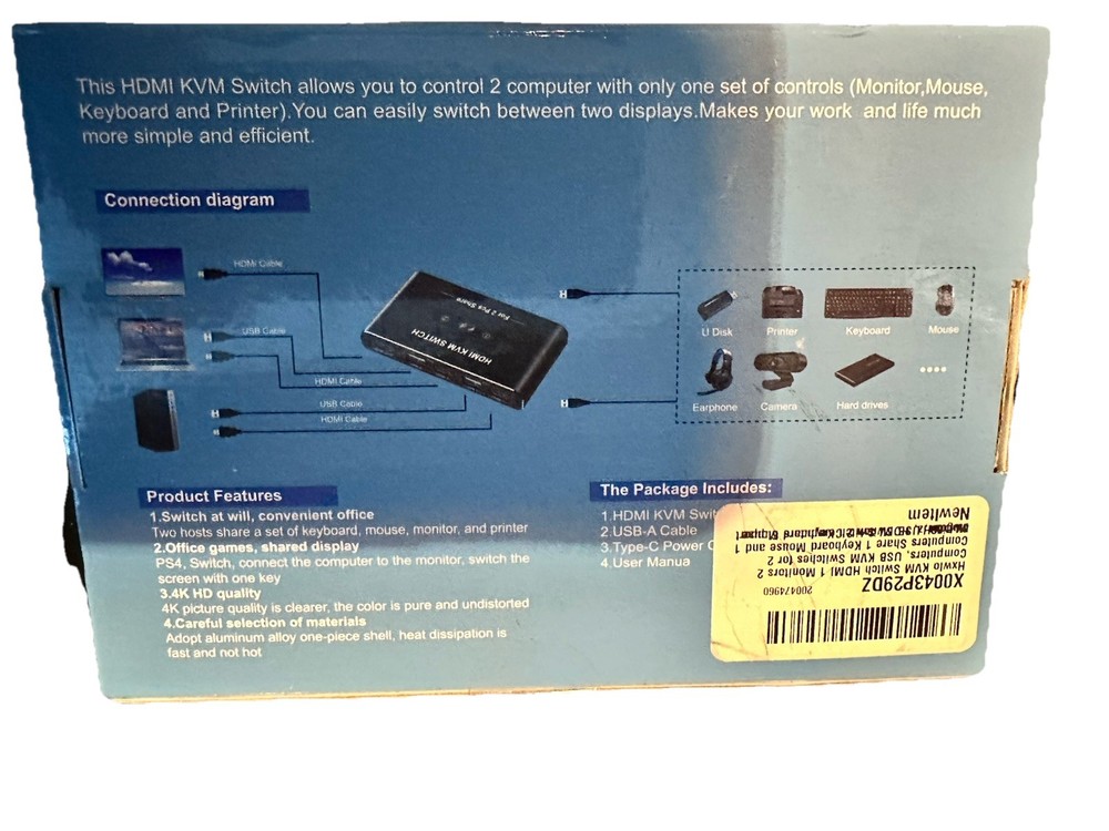 HDMI High-definition Multimedia Interface 2 Port HDMI KVM Switch New I2