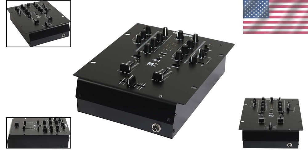 Professional 2-Channel DJ Mixer with Replaceable Crossfader