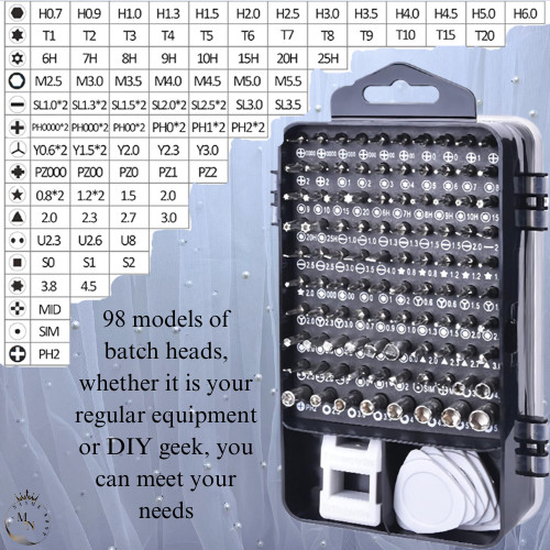 Precision Screwdriver Set 115-in-1 Multi-function Phone Magnetic Repair Tool Kit
