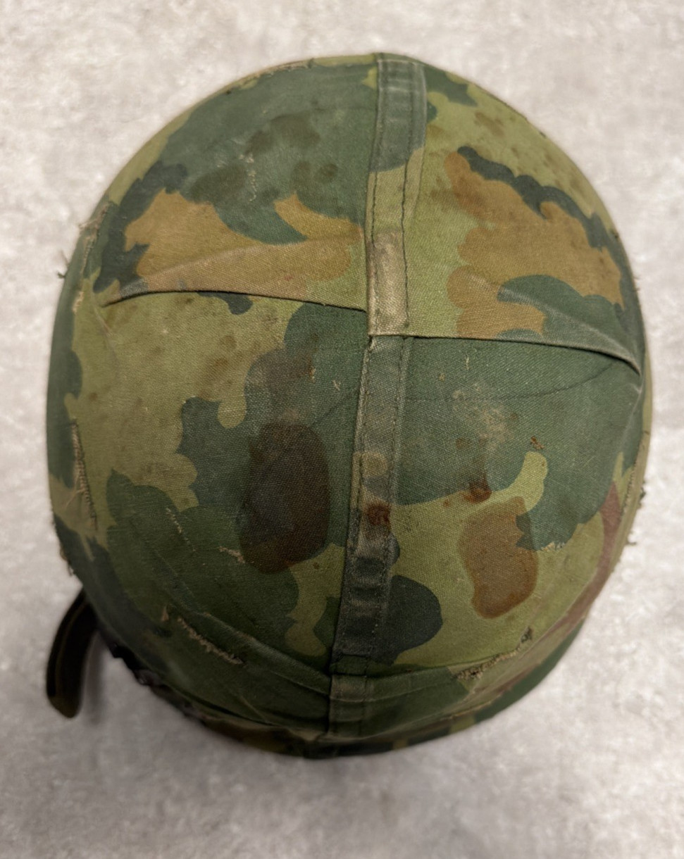 Vietnam WWII Steel Pot FRONT SEAM Helmet Mitchell Cover Liner NICE