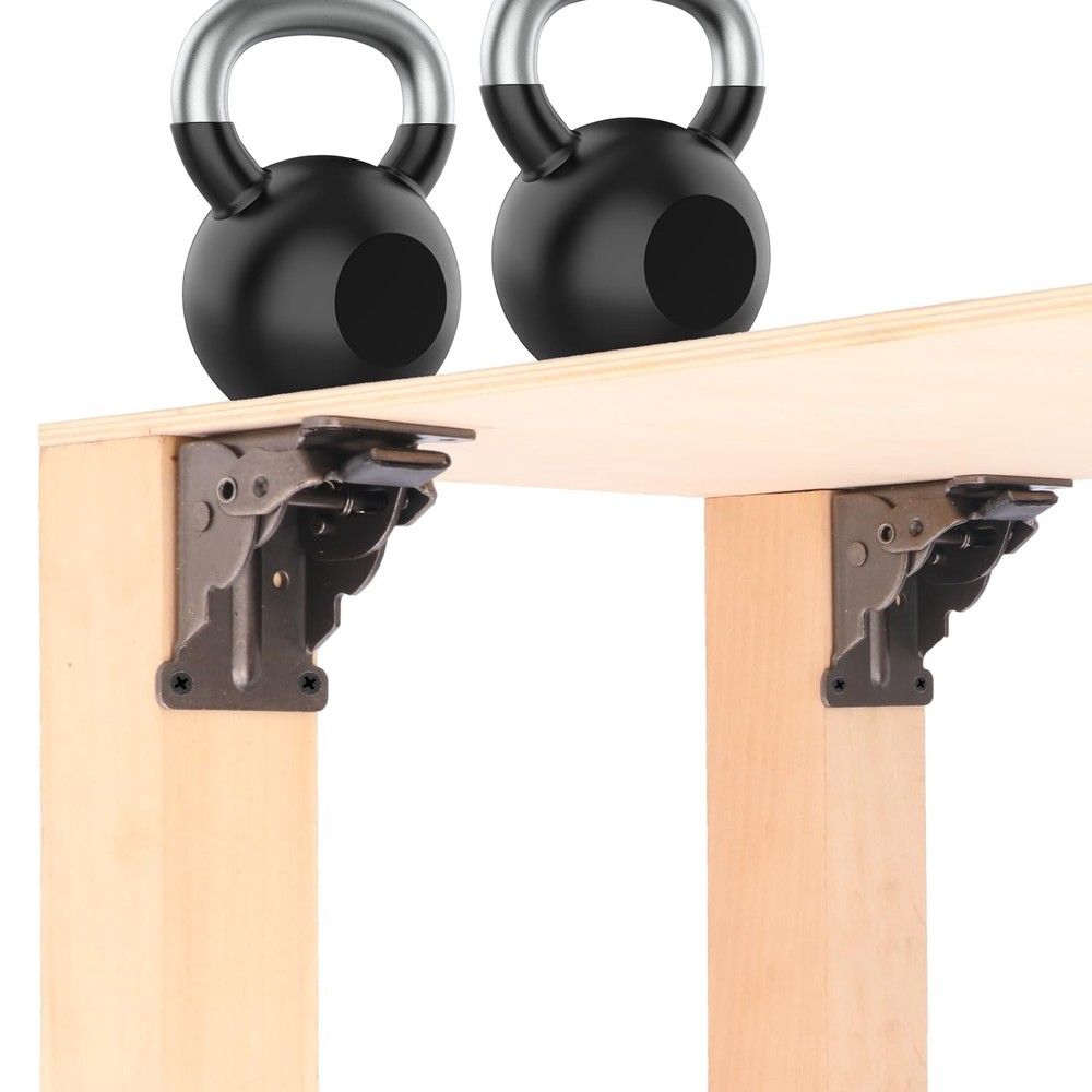 16 Pack Folding Self Lock Brackets with Screw, Folding Table Self Lock Hinges...