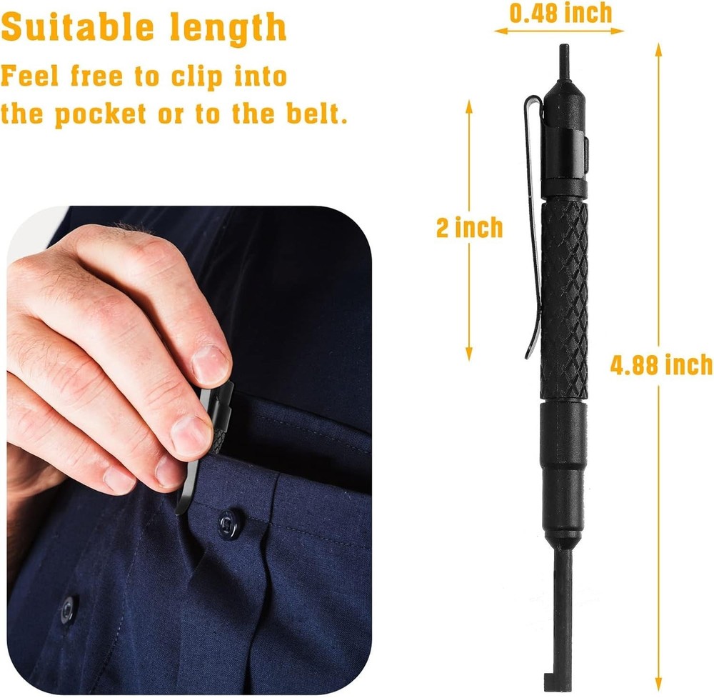 Quick-Access Oversize Handcuff Key - Textured Grip, 4" Durable Tactical Tool