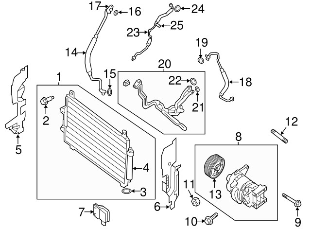 Genuine Nissan Rear AC Line 92440-9NB0A