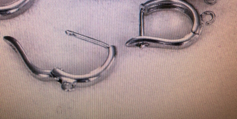 6 Sterling Silver earring findings hooks Leverback