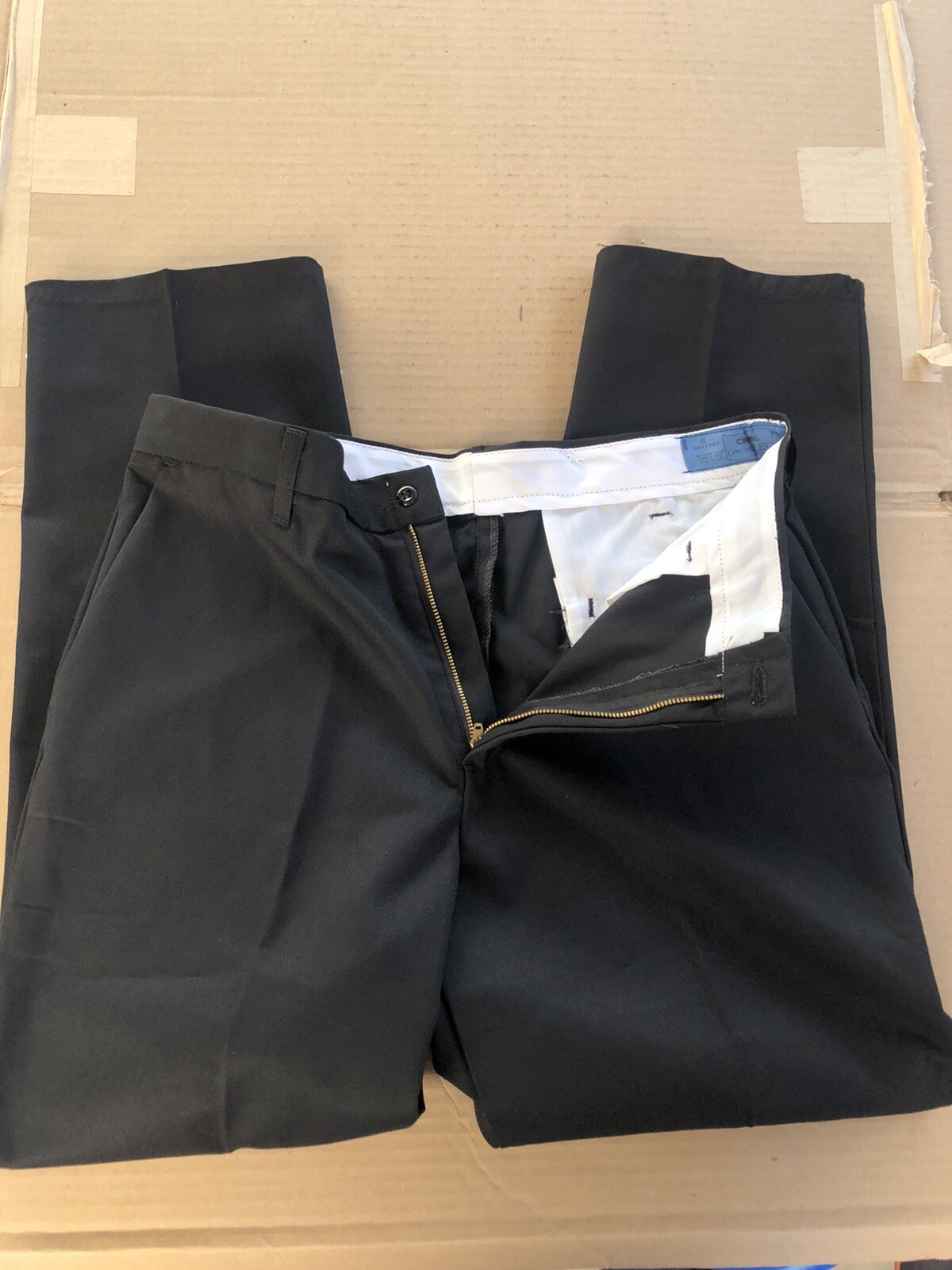 Lot of 3 Cintas Comfort Flex Black Work Pant Size 32x30 #945-35 Very Comfortable