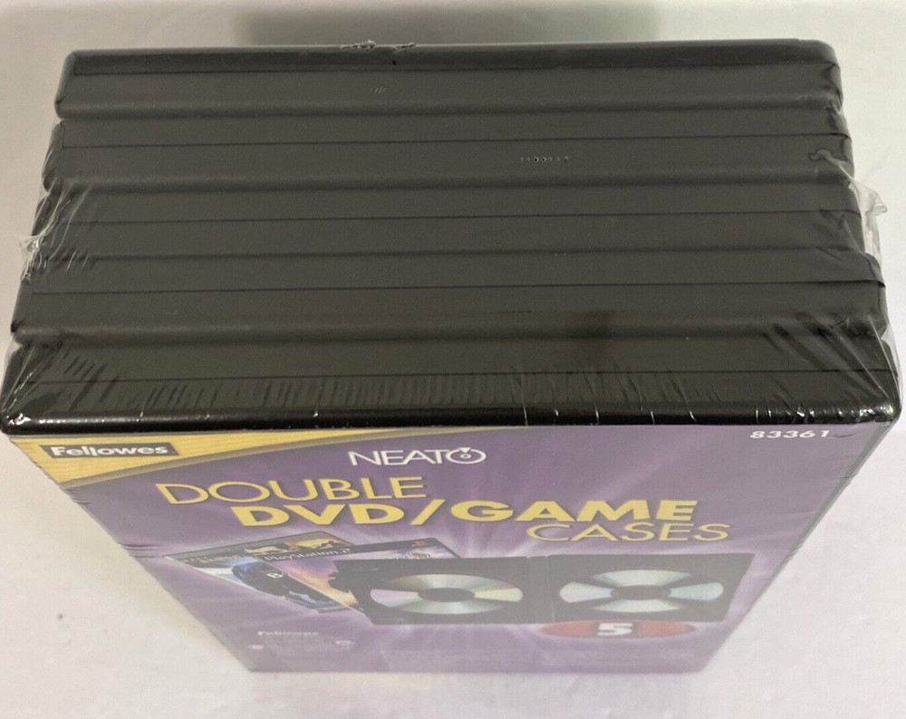 Neato Double DVD/Game Cases Clear Front And Back, 5 Pack