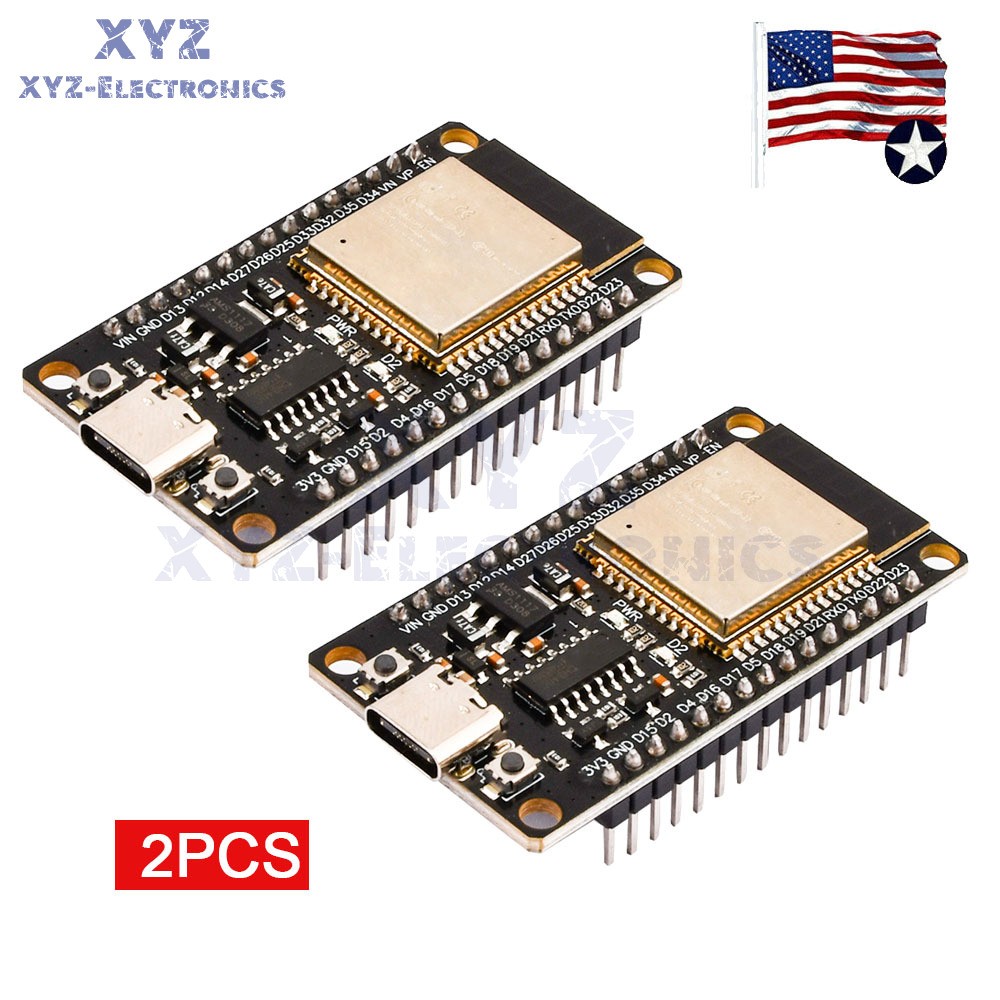 2PCS ESP32 Module Type C CH340C Development Board Dual Core WiFi Bluetooth US