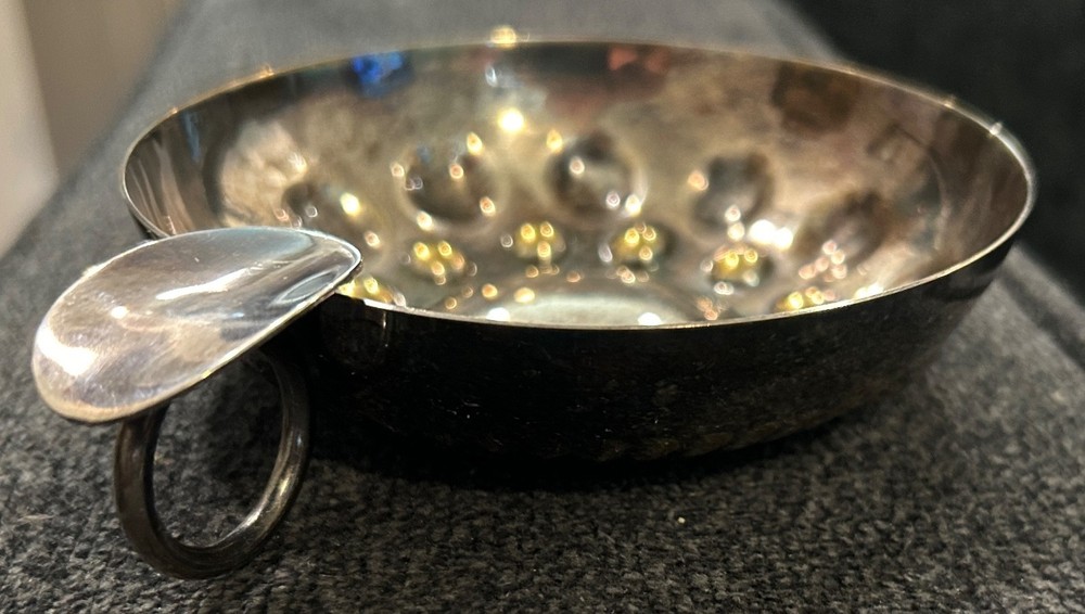 vintage deUberti Italian silver plated tastevin