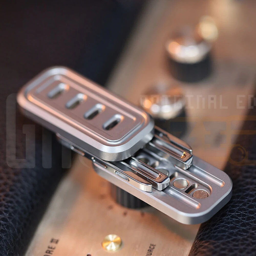 EDC Titanium Alloy Push Slider Mechanical Toys Intensive Decompression Tool Gift