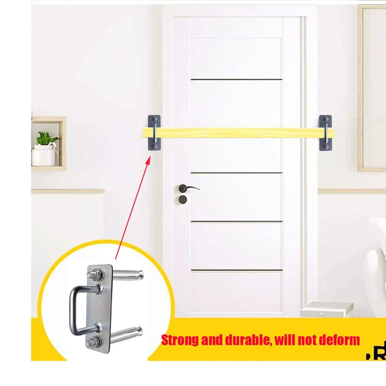 2Pcs Closed Bar Holder for Door Barricade, Close Bar Holder,Fit for 3.8x3.8cm...