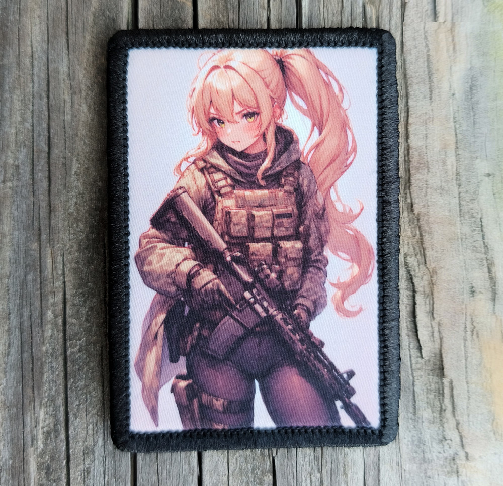 Anime Operator Girl Morale Patch Hook and Loop Army Custom Tactical 2A Gear